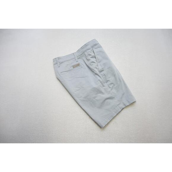 Adriano Goldschmeid The Wanderer Slim Stretch Gray Khaki Chino Shorts Mens 34 - Picture 1 of 7